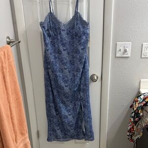 No Boundaries Blue Floral Dress